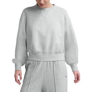 Champion Women’s Endzone Crewneck Sweatshirt, Loose Fit(Oxford Gray Heather)