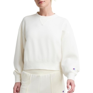 Champion Women’s Endzone Crewneck Sweatshirt, Loose Fit(Unbleached Cotton)