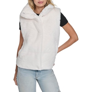 Champion Women’s Faux Fur Stand Collar Vest(Cream)