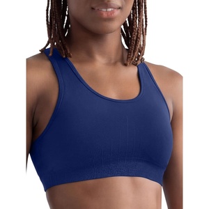 Champion Women’s Infinity Racerback Sports Bra, Moderate Support, Seamless, Moisture Wicking(Blue Depths – C Logo)