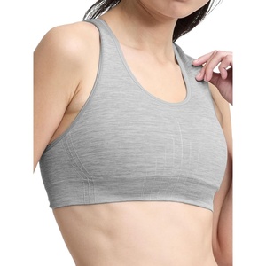 Champion Women’s Infinity Racerback Sports Bra, Moderate Support, Seamless, Moisture Wicking(Oxford Gray Heather – C Logo)