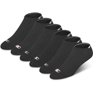 Champion Women’s Low Cut Beathable Moisture-Wicking Athletic Socks (6-Pack)(Black Toe Logo)
