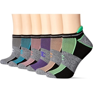 Champion Women’s Low Cut Beathable Moisture-Wicking Athletic Socks (6-Pack)(Grey/Pink Assorted)