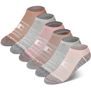 Champion Women’s Low Cut Beathable Moisture-Wicking Athletic Socks (6-Pack)(Neutral Assorted Big C)