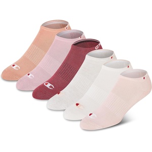Champion Women’s Low Cut Beathable Moisture-Wicking Athletic Socks (6-Pack)(Neutral/Pink Assorted)
