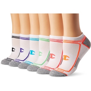 Champion Women’s Low Cut Beathable Moisture-Wicking Athletic Socks (6-Pack)(White Assortment)