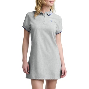 Champion Women’s Off the Court Short Sleeve 34.5″ Polo Dress, Standard Fit(Oxford Gray Heather)