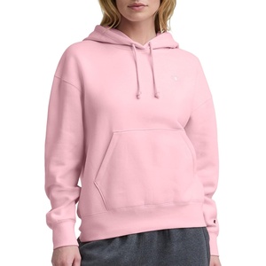 Champion Women’s Pullover Fleece Hoodie, Loose Fit, Midweight, C Logo, Available in Regular and Plus(Rose Shadow – C Logo)