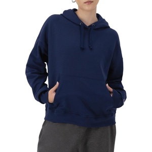 Champion Women’s Pullover Fleece Hoodie, Loose Fit, Midweight, Script Logo, Available in Regular and Plus(Athletic Navy)