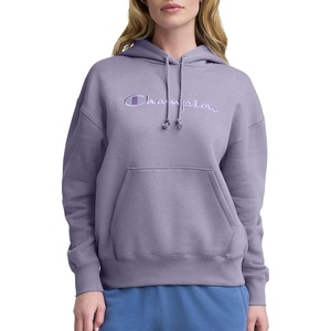 Champion Women’s Pullover Fleece Hoodie, Loose Fit, Midweight, Script Logo, Available in Regular and Plus(Daybreak – Embroidered Script Logo)