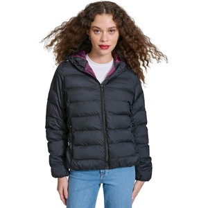 Champion Women’s Quilted Coat Packable Puffer Jacket With Hood(Black)