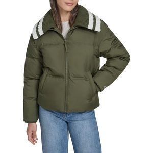 Champion Women’s Quilted Shawl Collar Puffer Jacket(Olive)