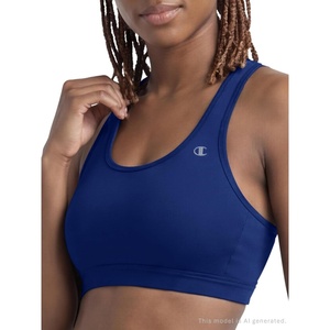 Champion Women’s Sports Bra, High-Impact Compression, Moisture-Wicking Fabric(Blue Depths)