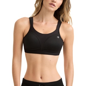 Champion Women’s Sports Bra, High-Impact, Maximum Support, Breathable, Moisture-Wicking Fabric(Black)