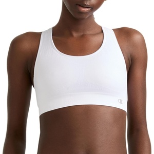 Champion Women’s The Infinity Racerback Sports Bra, Moderate Support, Seamless, Moisture-Wicking(White)