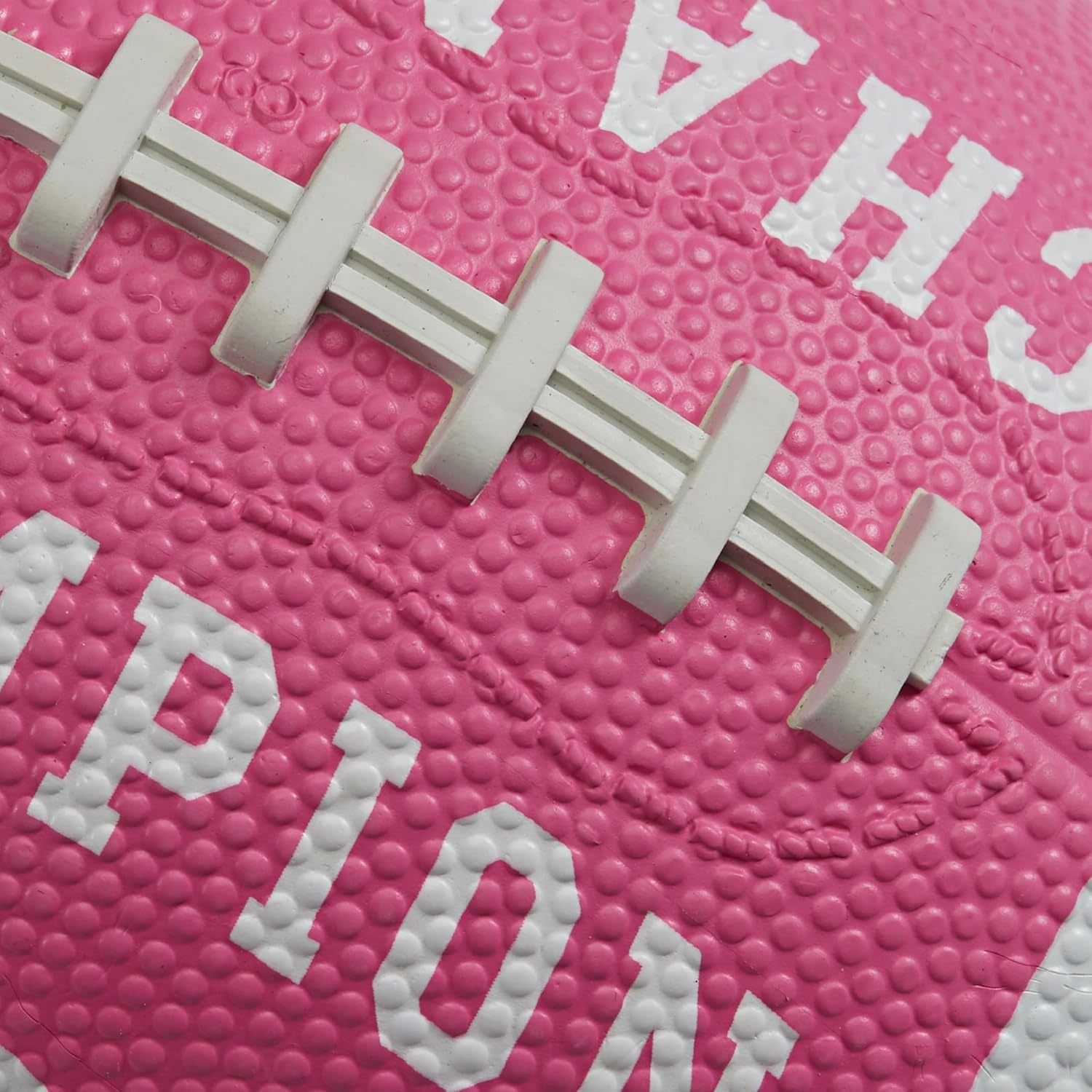 image:imageChampion Blitz Football AllWeather Football Enhanced Grip Durable Rubber Cover and Molded Laces for Outdoor Sports amp Training Includes 6 Ball PumpOptic PinkWhite