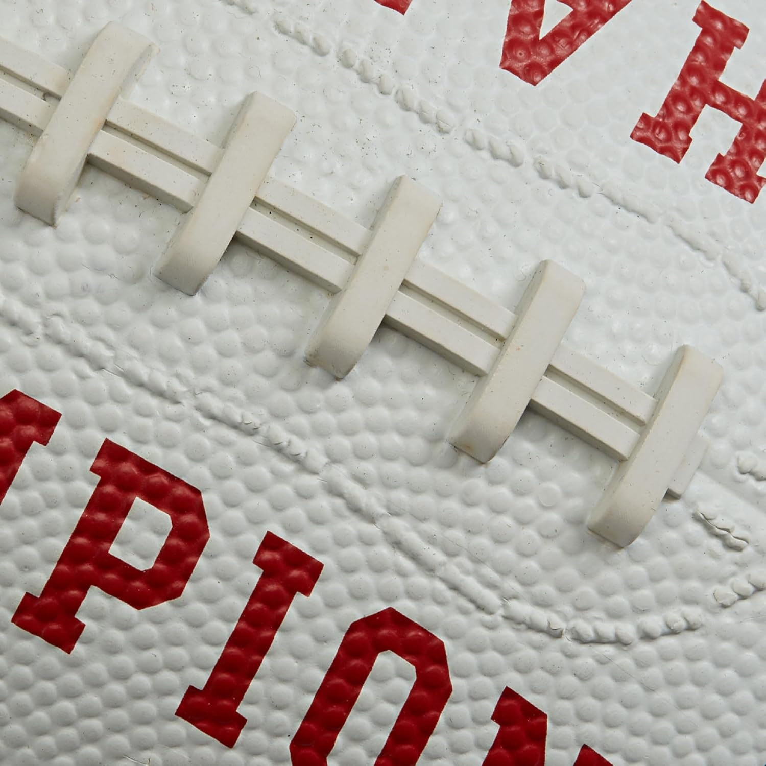 image:imageChampion Blitz Football AllWeather Football Enhanced Grip Durable Rubber Cover and Molded Laces for Outdoor Sports amp Training Includes 6 Ball PumpWhiteSurf the WebTango Red