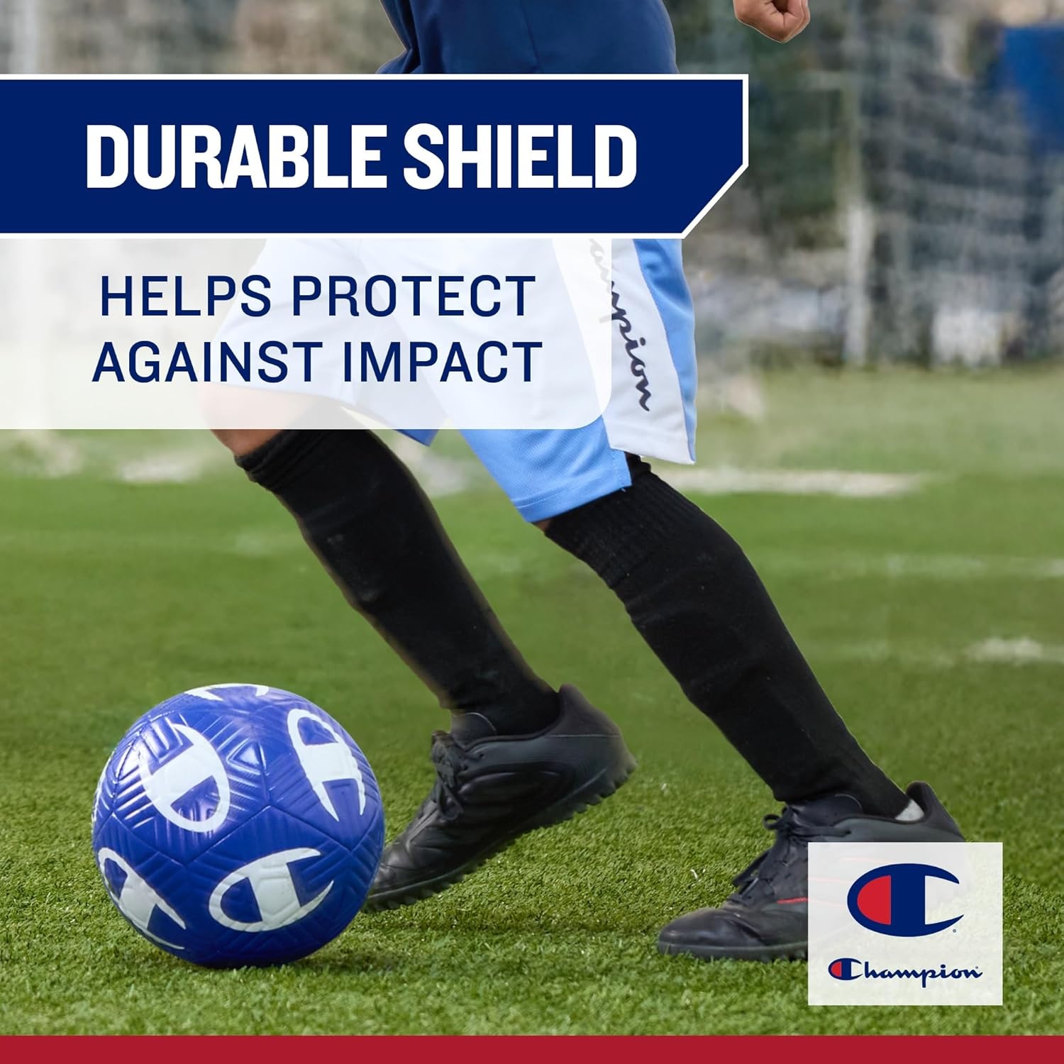 image:imageChampion Defender Elite Youth Soccer Shin Guards Slipin Curved Plastic Plate and EVA Foam Interior for a Contoured Fit for BoysGirls Soccer GameSmallMedium