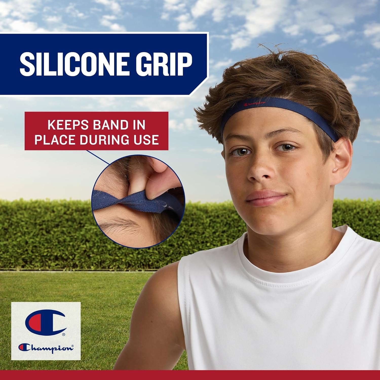 image:imageChampion Game Day Headbands 3Pack NonSlip Silicone Grip Athletic Headbands One Size Fits MostORANGE POPKNOCKOUT PINKEVENING PRIMROSE