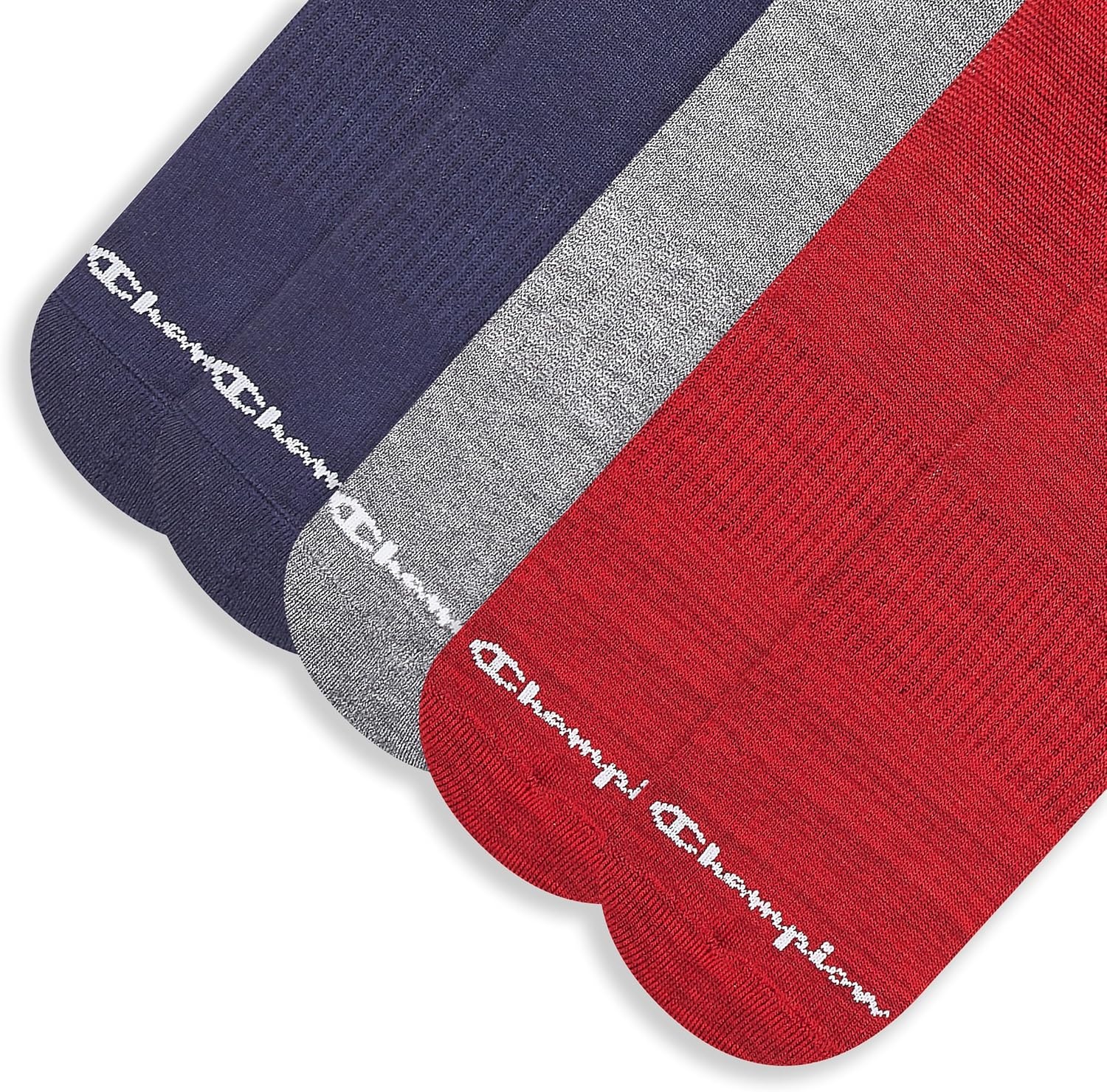 image:imageChampion Mens Crew Socks Moisturewicking Athletic Socks With Cushioning amp Arch Support Size 612Red Assorted