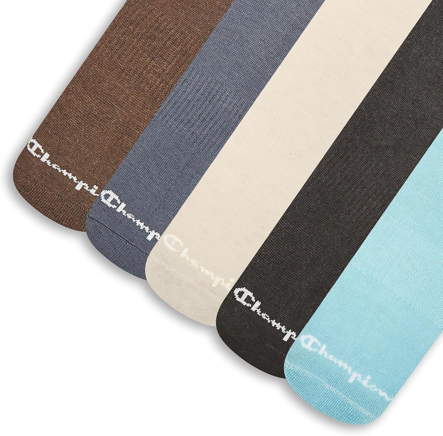 image:imageChampion Mens Crew Socks Moisturewicking Athletic Socks With Cushioning amp Arch Support Size 612TanBlueBlack Multi