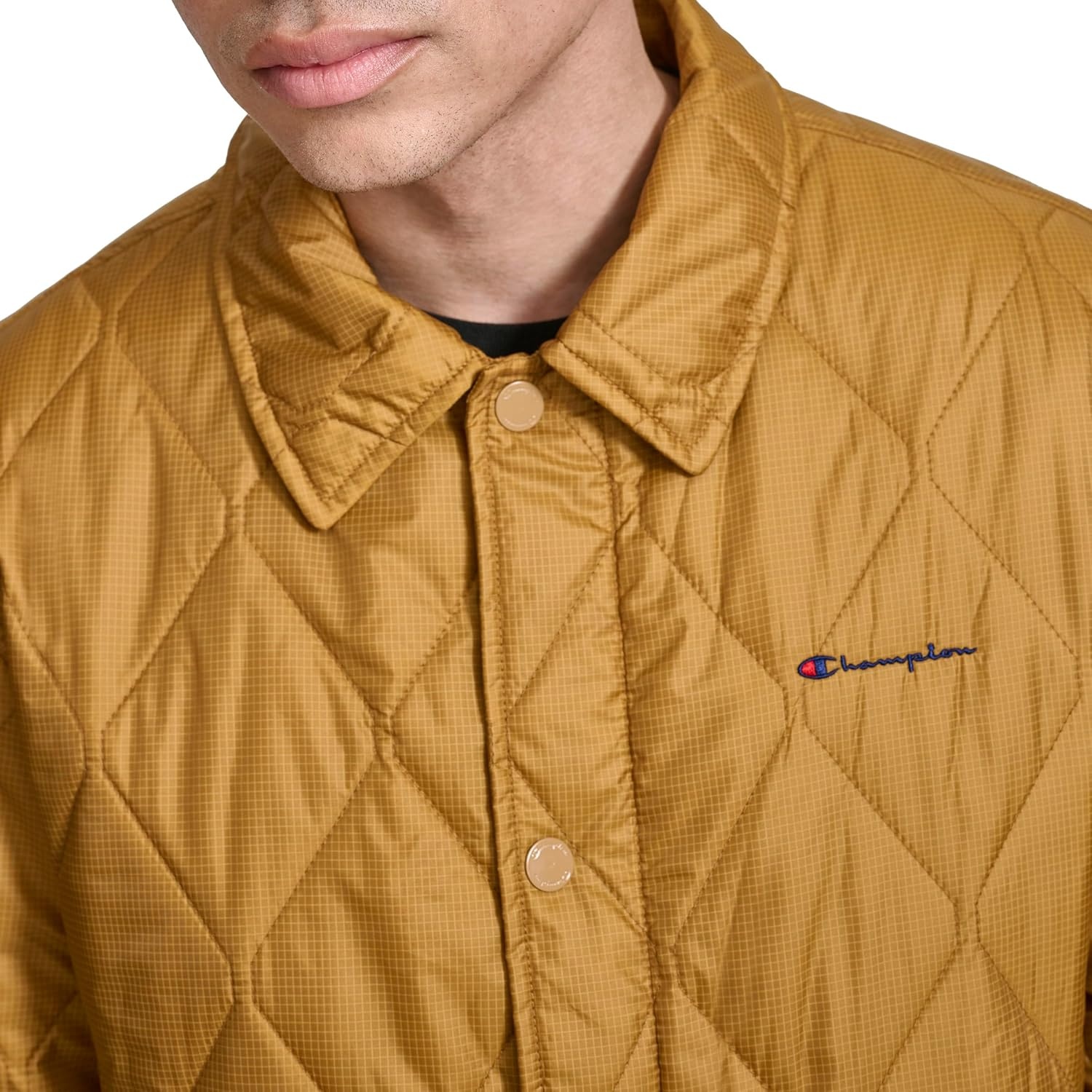 image:imageChampion Mens Diamond Quilted Active Coaches JacketTobacco