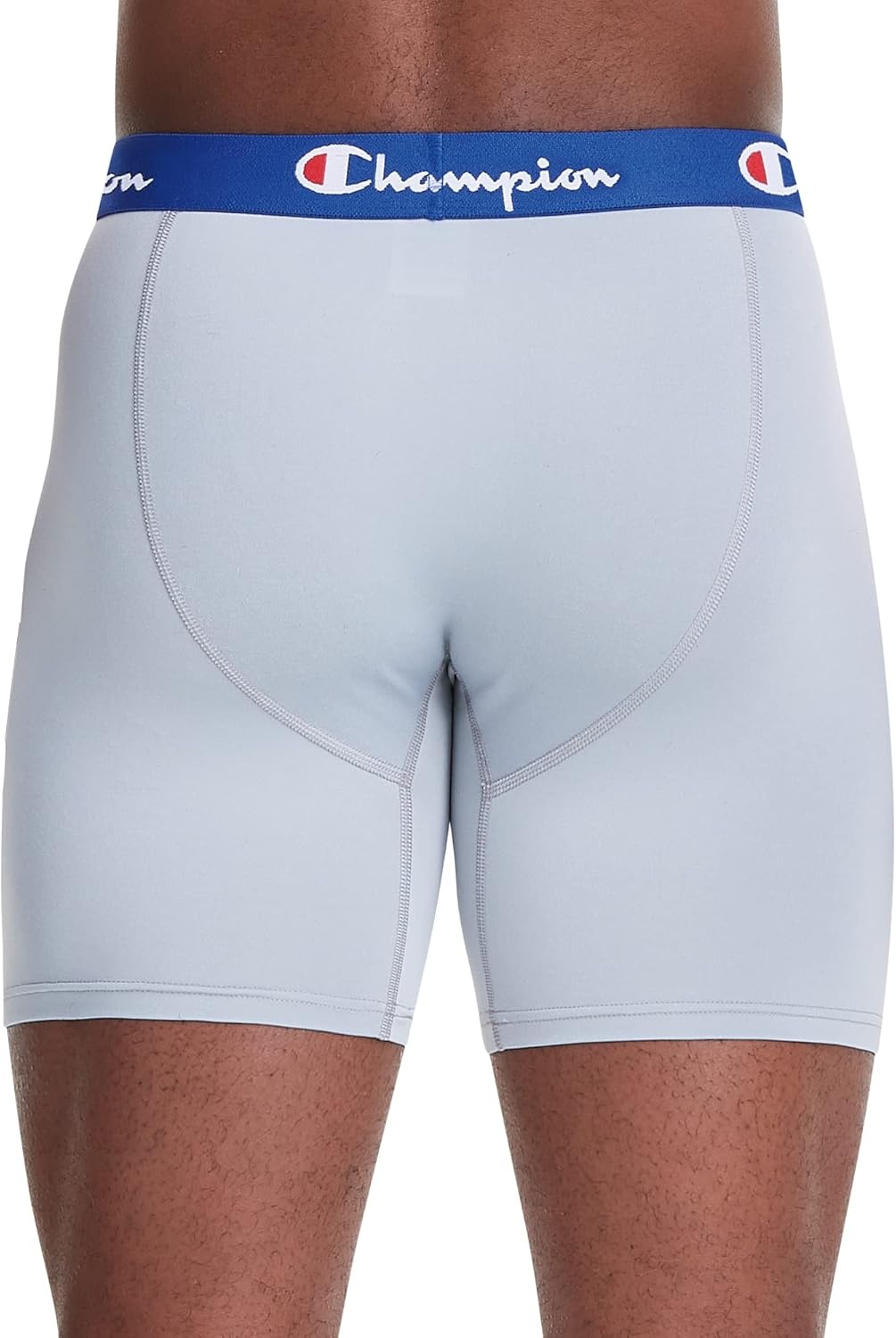 image:imageChampion Mens Everyday Active Lightweight Stretch Variety Boxer Briefs 3 PackBlue Print With Champion LogoNavySilverstone 3 Pack