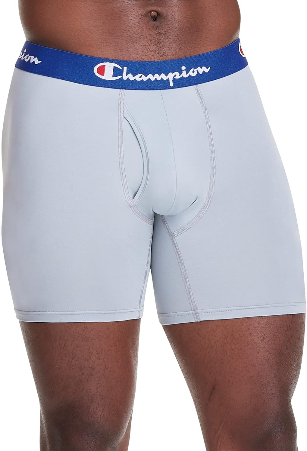 image:imageChampion Mens Everyday Active Lightweight Stretch Variety Boxer Briefs 3 PackBlue Print With Champion LogoNavySilverstone 3 Pack