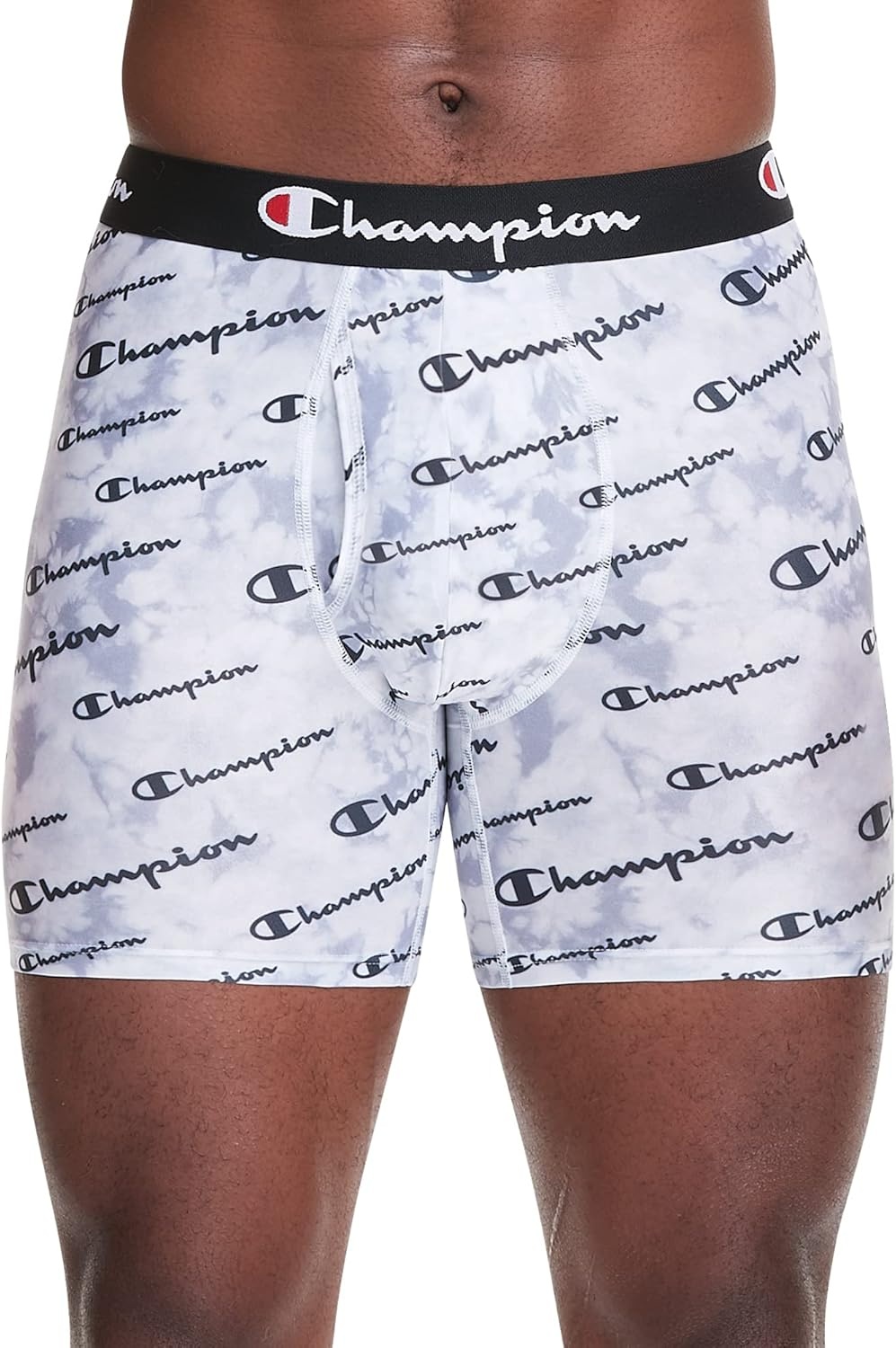 image:imageChampion Mens Everyday Active Lightweight Stretch Variety Boxer Briefs 3 PackGrey Print With Script LogoNew EbonySilverstone 3 Pack