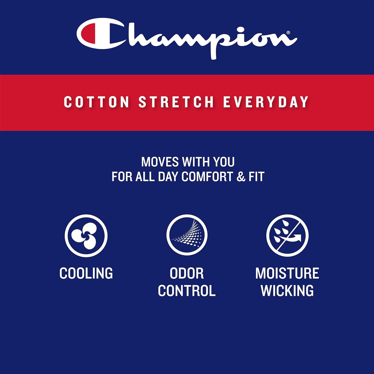 image:imageChampion Mens Everyday Cotton Stretch Trunks 3 PackTrunk Black 3 Pack