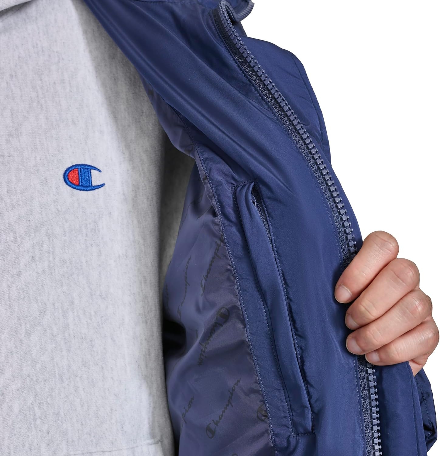 image:imageChampion Mens Fulllength Puffer With HoodPeacoat