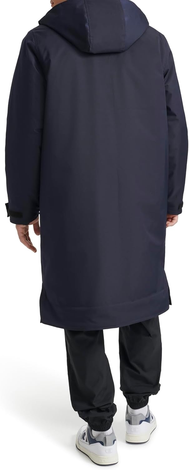 image:imageChampion Mens Fulllength Sideline Hooded Jacket With Quilted LiningPeacoat