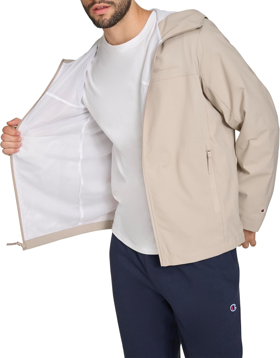 image:imageChampion Mens Hooded Rain SlickerPebble