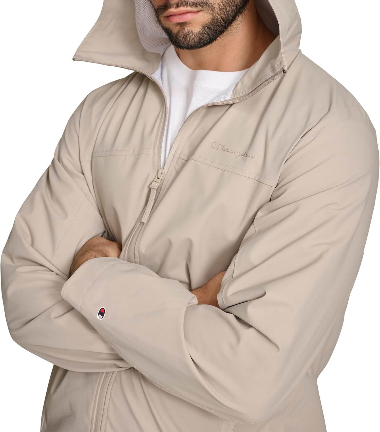 image:imageChampion Mens Hooded Rain SlickerPebble