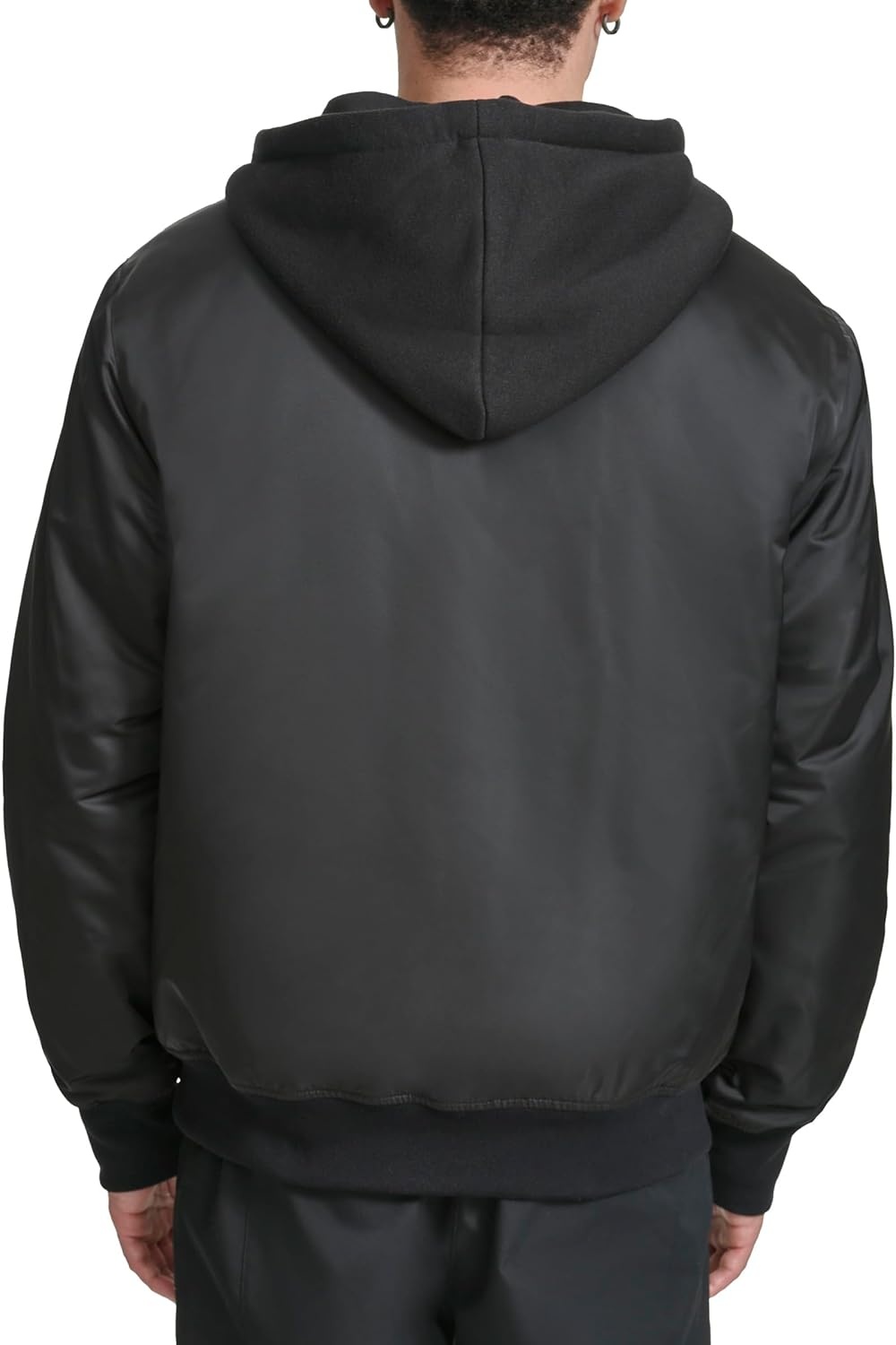 image:imageChampion Mens Hooded Varsity Bomber Jacket With Quilted LiningBlack