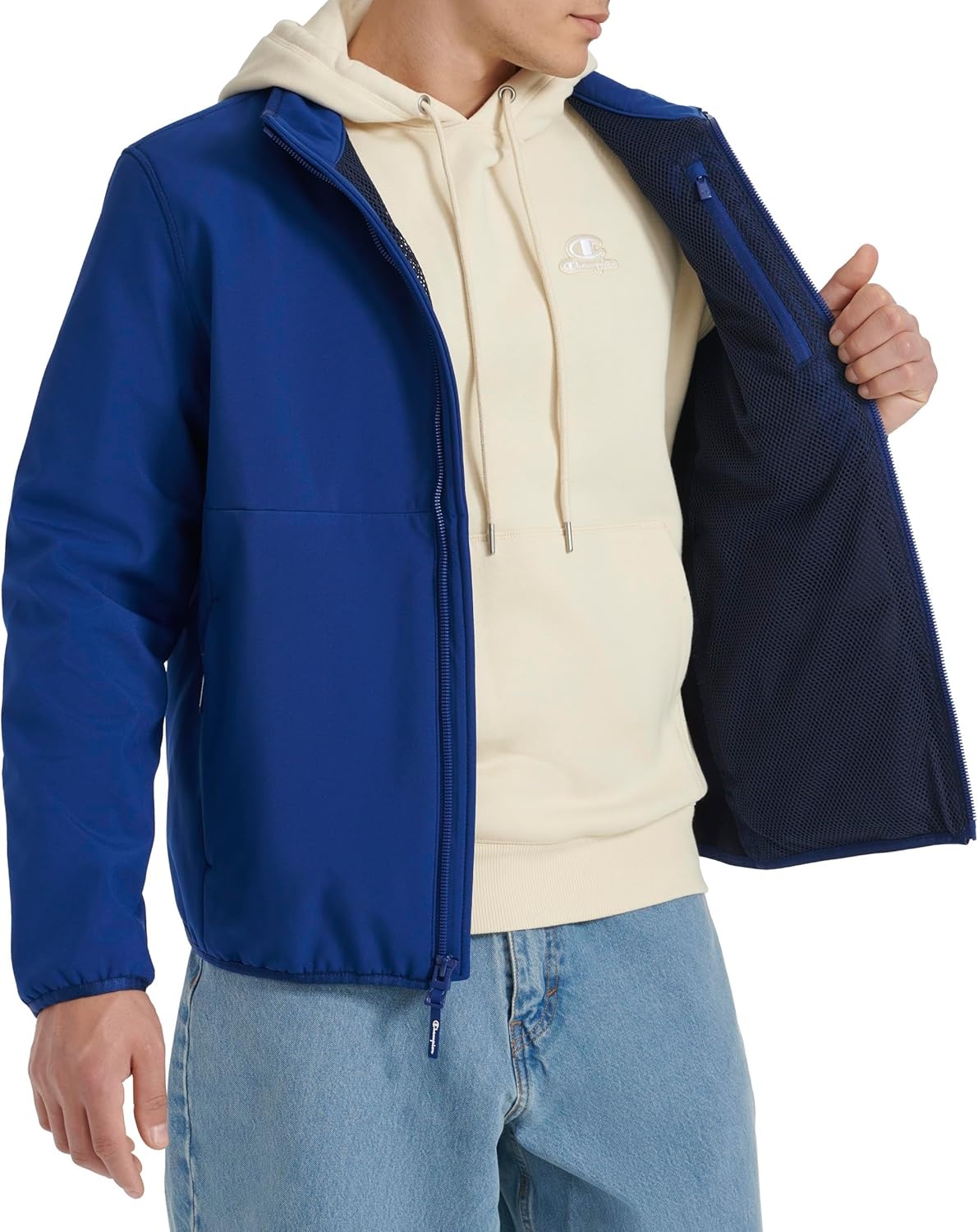 image:imageChampion Mens Lightweight Active Soft Shell Jacket With Stand CollarBlue