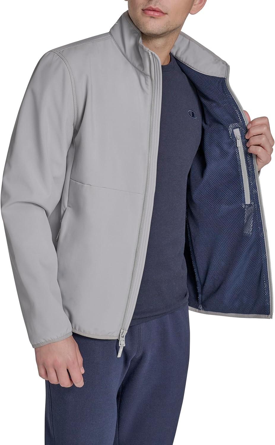 image:imageChampion Mens Lightweight Active Soft Shell Jacket With Stand CollarGrey