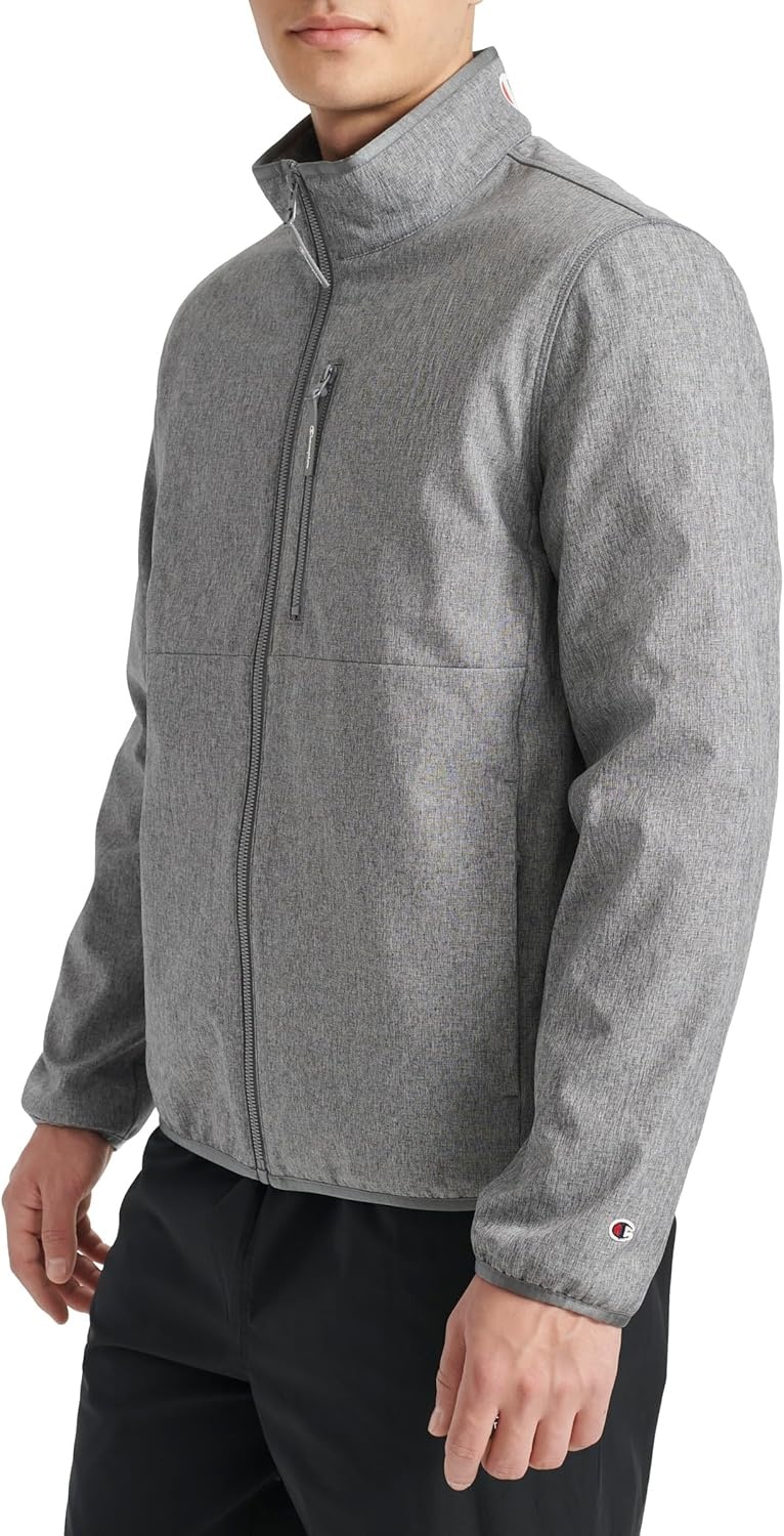 image:imageChampion Mens Lightweight Active Soft Shell Jacket With Stand CollarHeather Grey