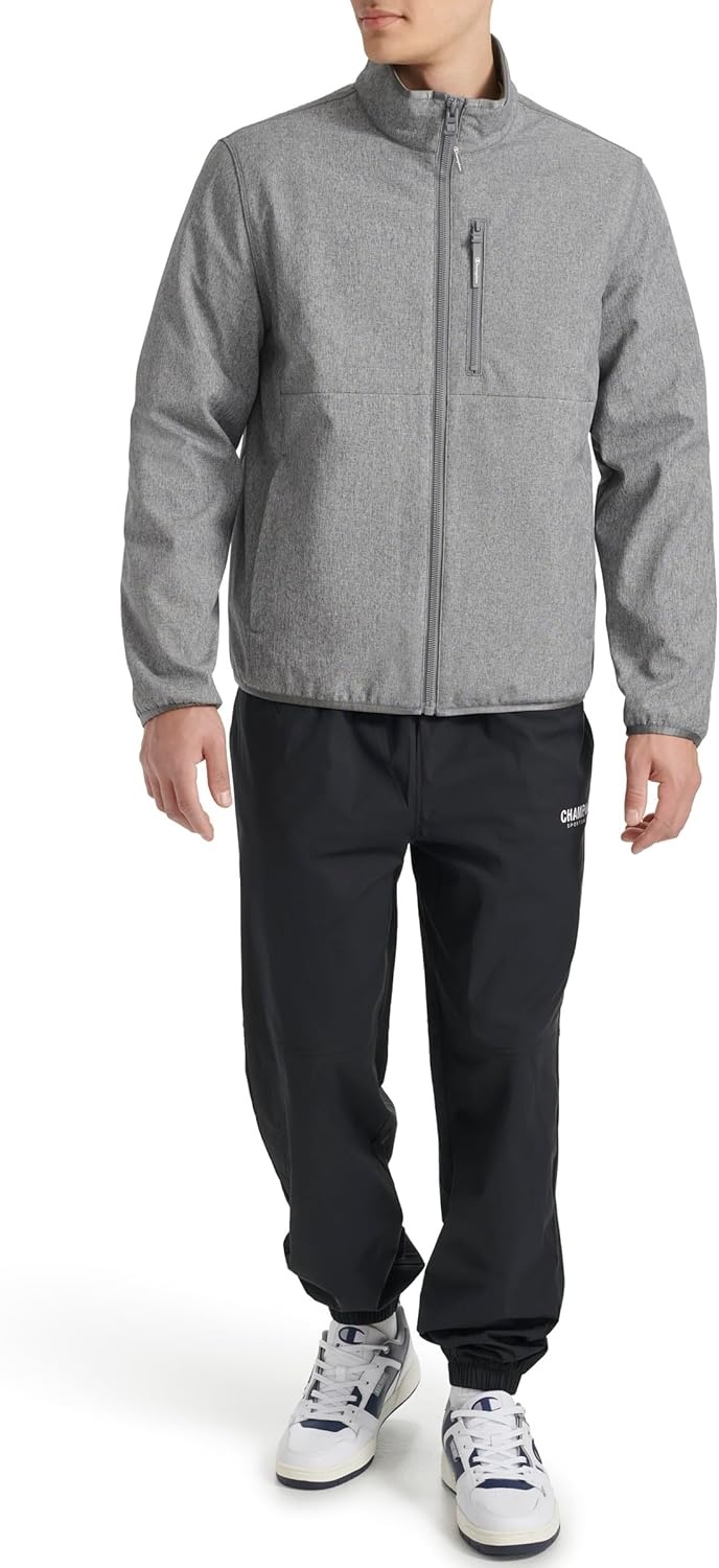image:imageChampion Mens Lightweight Active Soft Shell Jacket With Stand CollarHeather Grey