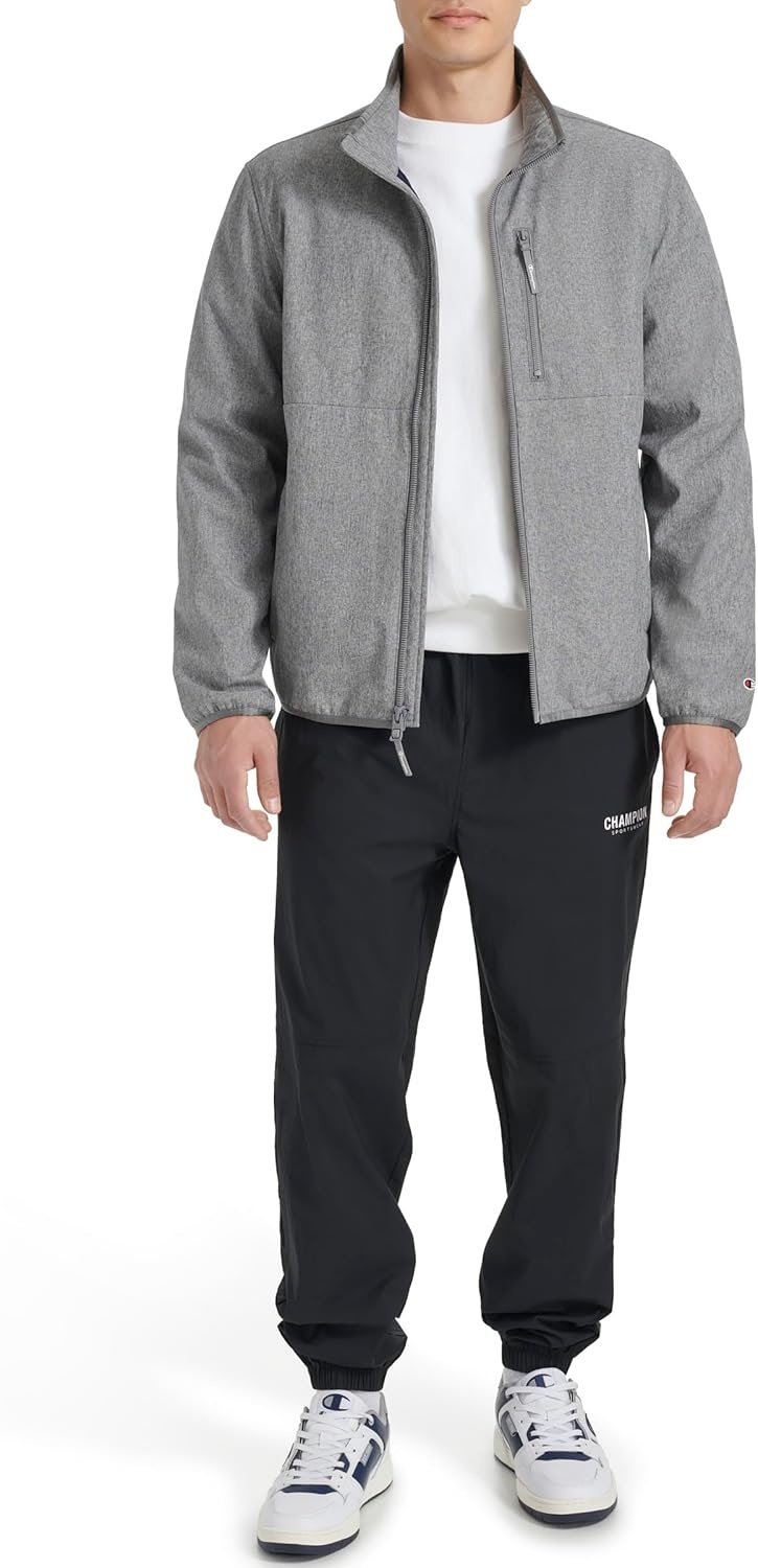 image:imageChampion Mens Lightweight Active Soft Shell Jacket With Stand CollarHeather Grey