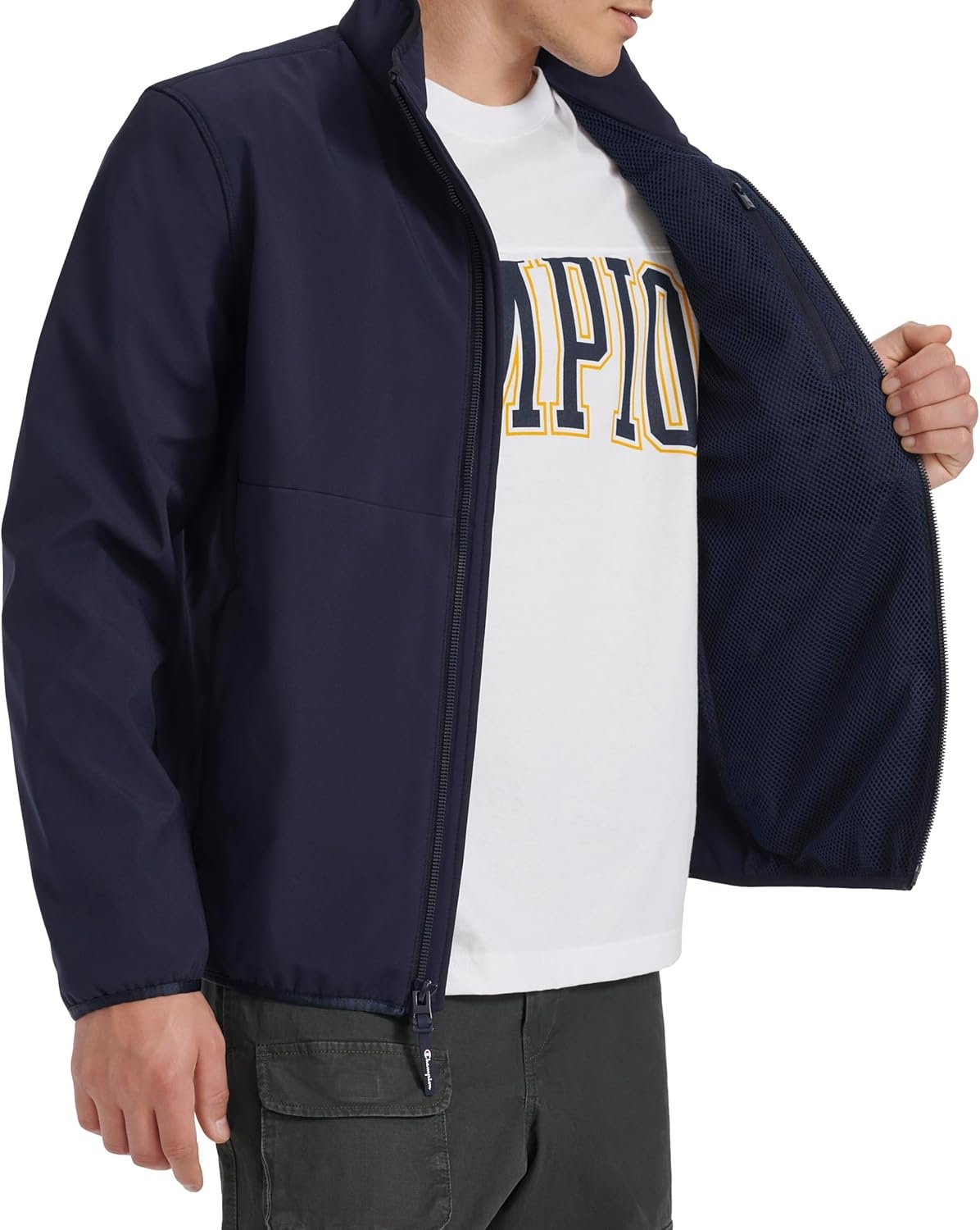 image:imageChampion Mens Lightweight Active Soft Shell Jacket With Stand CollarPeacoat