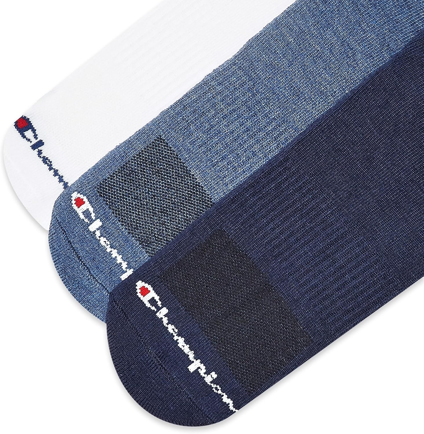 image:imageChampion Mens Low Cut Beathable MoistureWicking Athletic Socks 6PackBlue Assorted