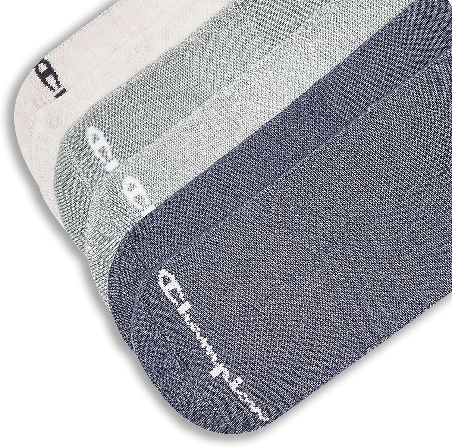 image:imageChampion Mens Low Cut Beathable MoistureWicking Athletic Socks 6PackBlue Assorted Stripe