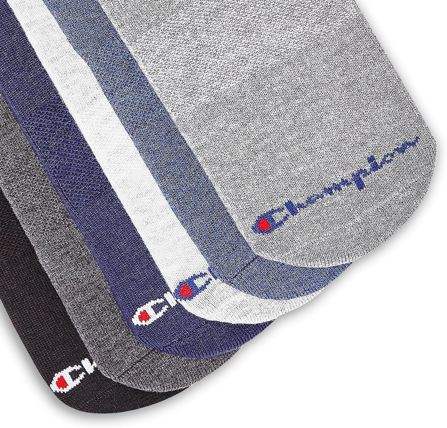 image:imageChampion Mens Low Cut Beathable MoistureWicking Athletic Socks 6PackGrey Multi Stripe