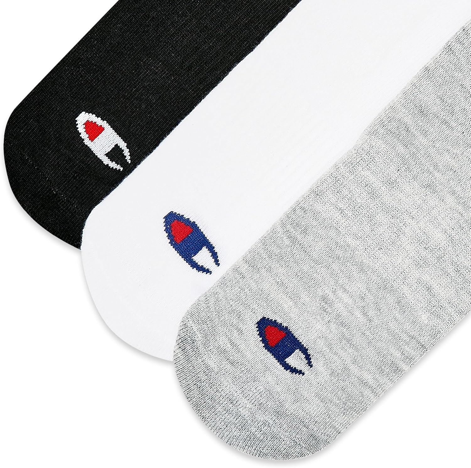 image:imageChampion Mens Low Cut Beathable MoistureWicking Athletic Socks 6PackMulti Toe Logo