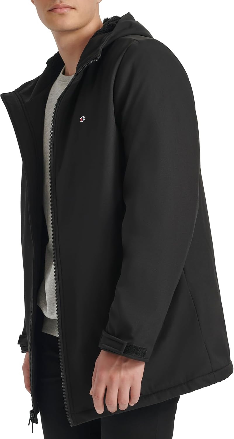 image:imageChampion Mens Midlength Soft Shell Performance Jacket With Sherpa LiningBlack