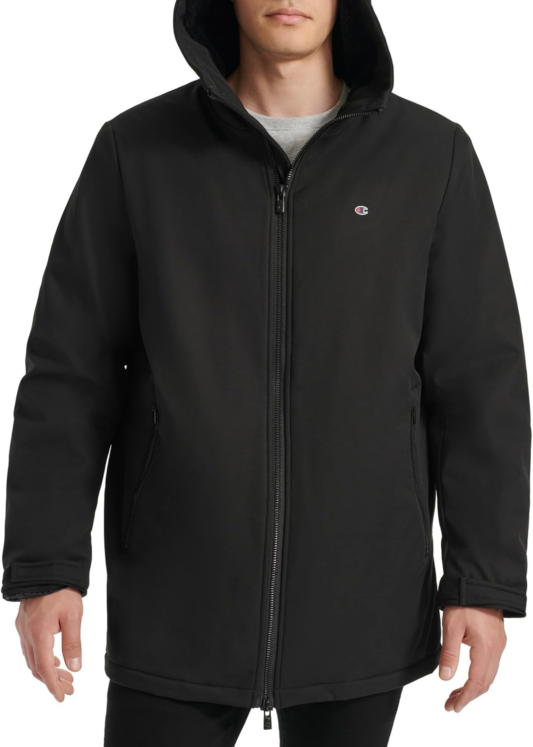 image:imageChampion Mens Midlength Soft Shell Performance Jacket With Sherpa LiningBlack
