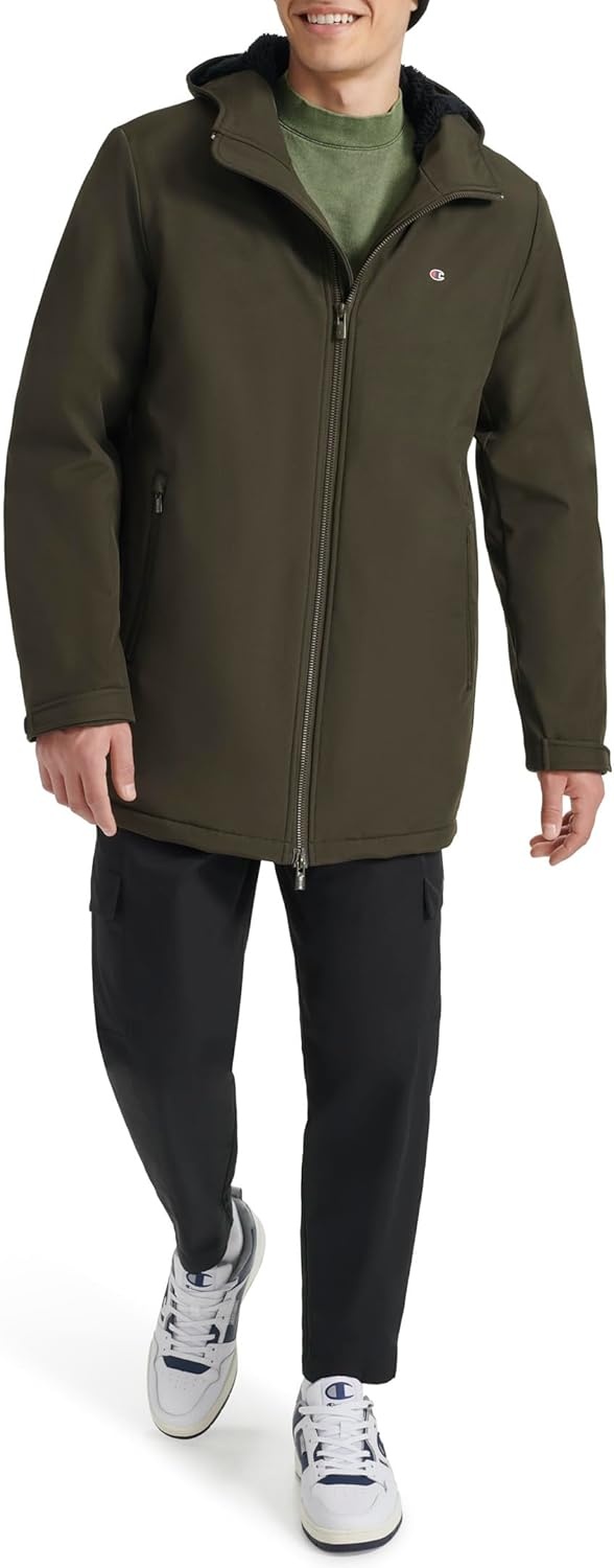 image:imageChampion Mens Midlength Soft Shell Performance Jacket With Sherpa LiningForest Night