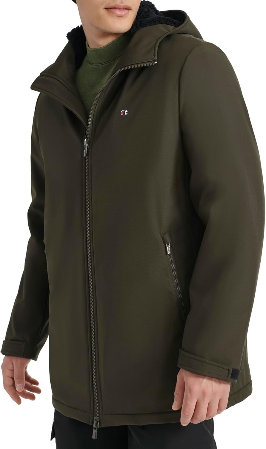 image:imageChampion Mens Midlength Soft Shell Performance Jacket With Sherpa LiningForest Night
