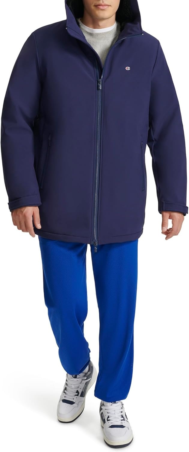 image:imageChampion Mens Midlength Soft Shell Performance Jacket With Sherpa LiningPeacoat